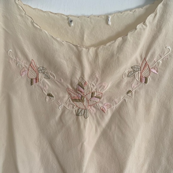 Vintage silk embroidered blouse Doen Style - Picture 4 of 9